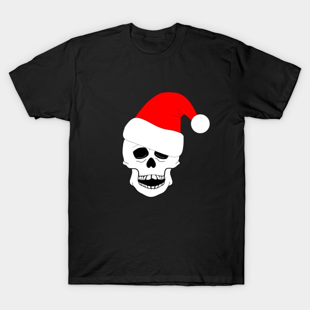 SKULL Christmas Hat. T-Shirt by SartorisArt1